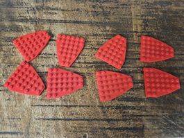 lego 2625 lot de 8 pièces Red Wedge, Plate 7 x 6
