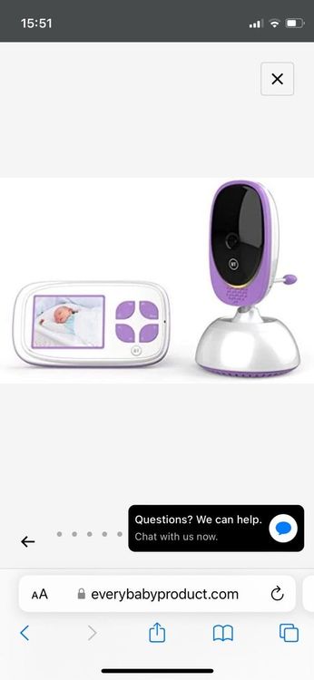 Bt smart video baby monitor with 5 inch hot sale screen