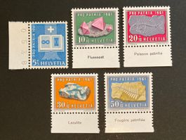 Pro Patria 1961 - komplette Serie ** (ZNr 103 bis 107)