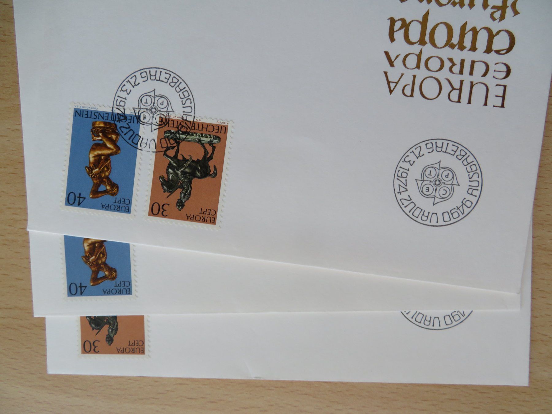 Alle Briefmarken: Liechtenstein FDC 1974 – Gebraucht aus Untereggen von Geobrocki