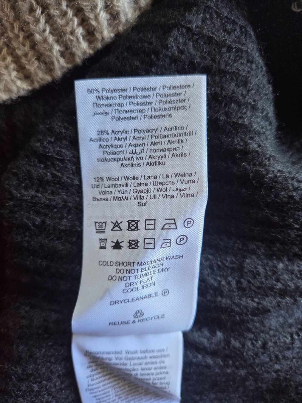 Vila Maglioni & Felpe: Vila Pullover zweifarbig schwarz beige – Usato da Zürich venduto da Stephs13 4