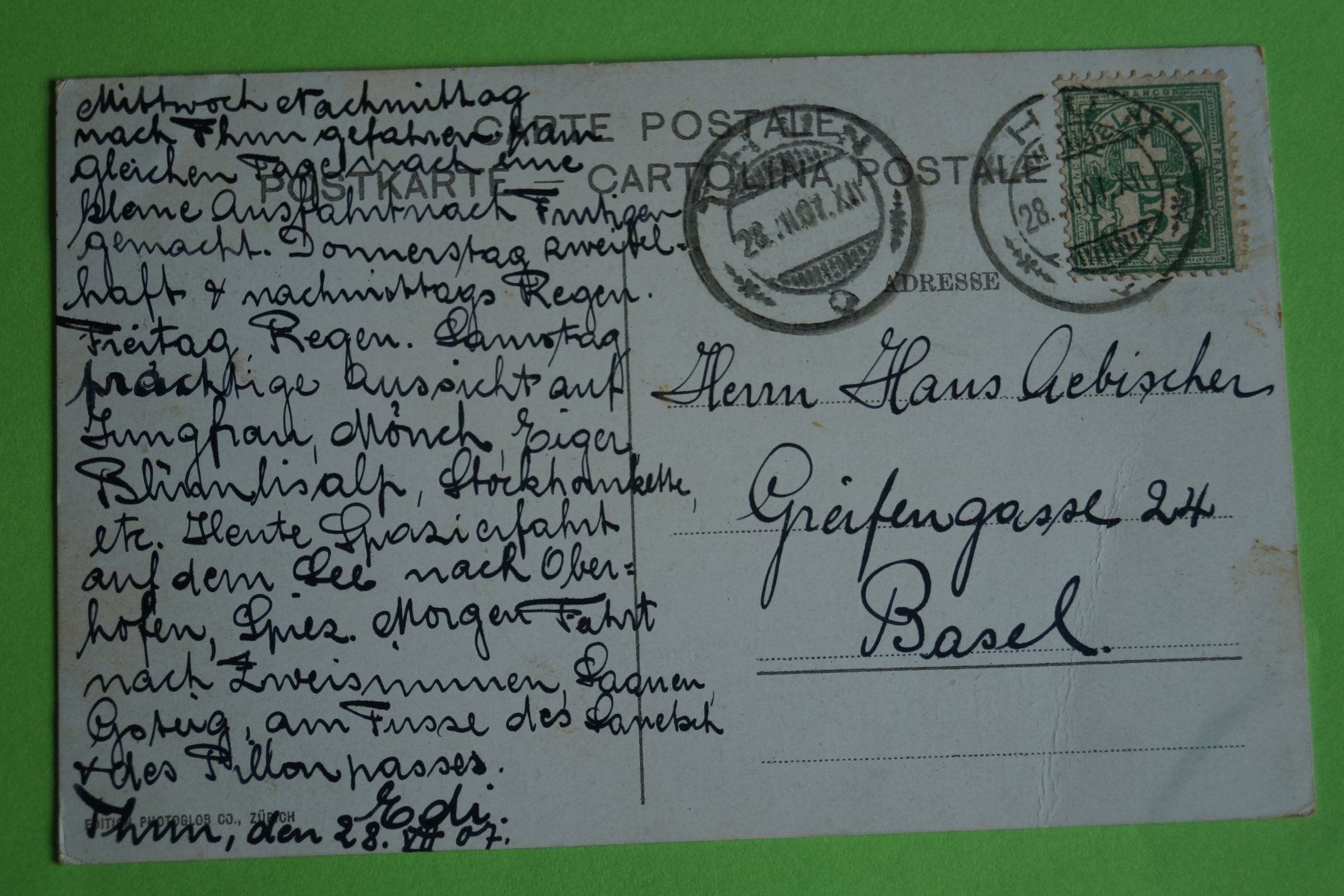 Cartoline postali: AK Schloss Thun – Usato da Böckten venduto da Hansi36 1