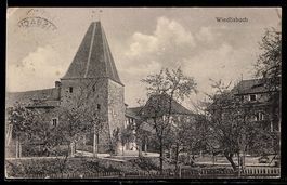 AK Wiedlisbach, Ansicht mit Turm und Häusern