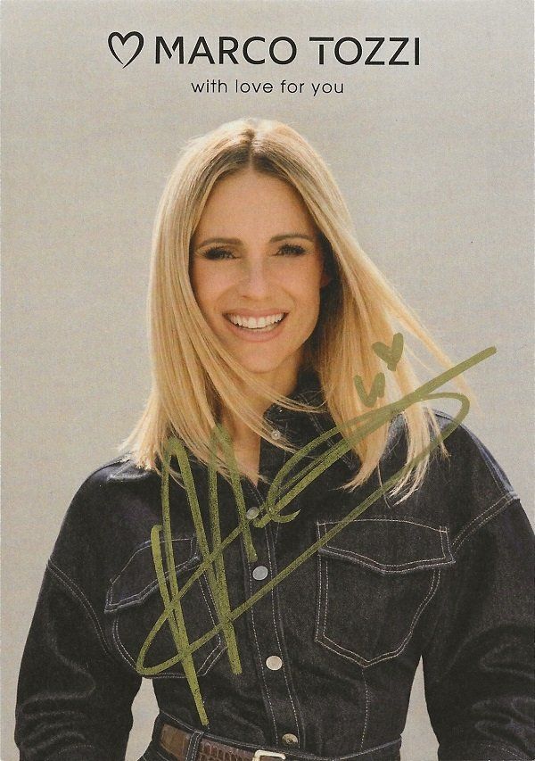 Autografi: Autogrammkarte Michelle Hunziker – Usato da Solothurn venduto da F1shop1