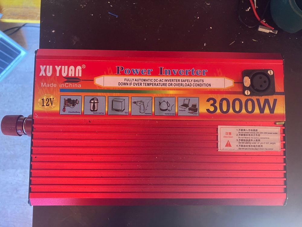 Wechselrichter 1000 Watt 12V Zu 230V Mod. Sinus Spannungswandler NM USB 0% MwSt