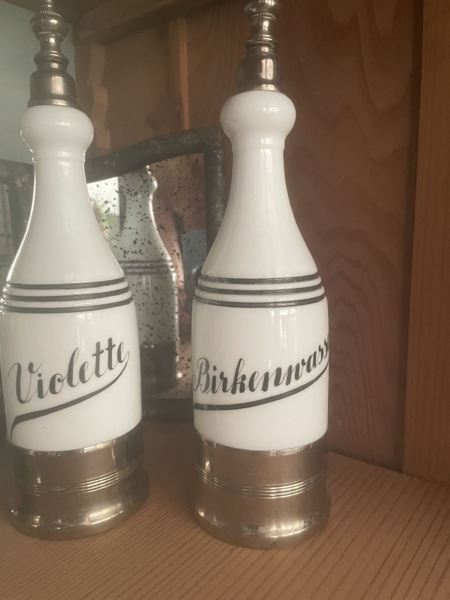Flacons: Antike Parfümflaschen, Keramik/Messing, 5 Stk. – Gebraucht aus Schaffhausen von marakesch41 3