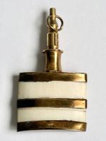 Asiatika Vintage Snuff Bottle aus Metall/Knochen