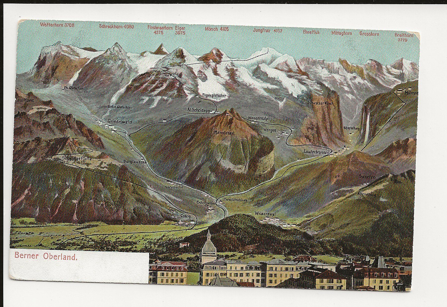 Cartoline postali: AK ca.1910 Berner Oberland – Usato da Greifensee venduto da 315WDO