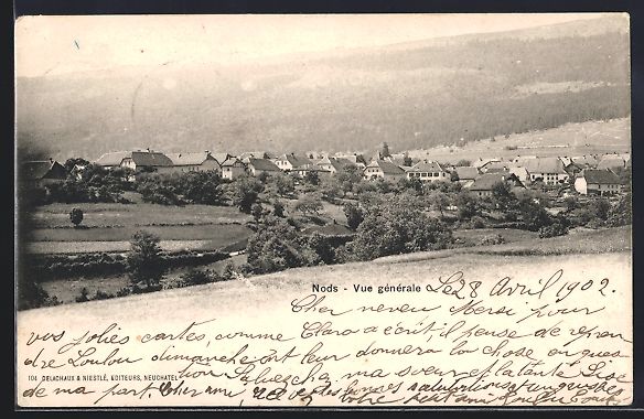 Cartoline postali: AK Nods, Vue générale, 1902 – Usato da Berlin venduto da bartko-reher