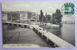 Genève - Pont et Hôtel des Bergues
