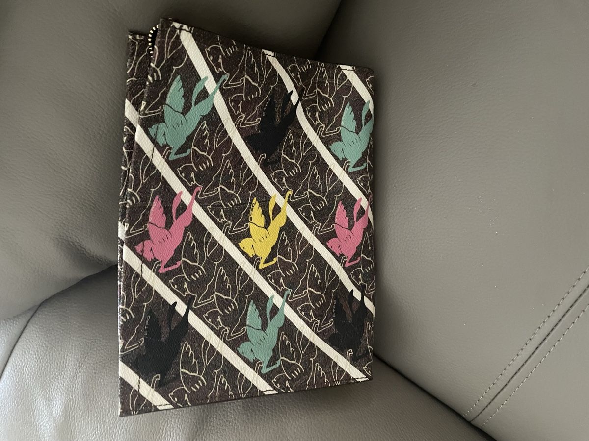 Borse: Etro Pouch brown Pegasus print zip closure. New – Nuovo e nell'imballaggio originale da Dietikon venduto da val_7c5x 2