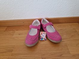 Neu Vera Pelle Mädchen Ballerina Schuhe, Gr. 35, Pink
