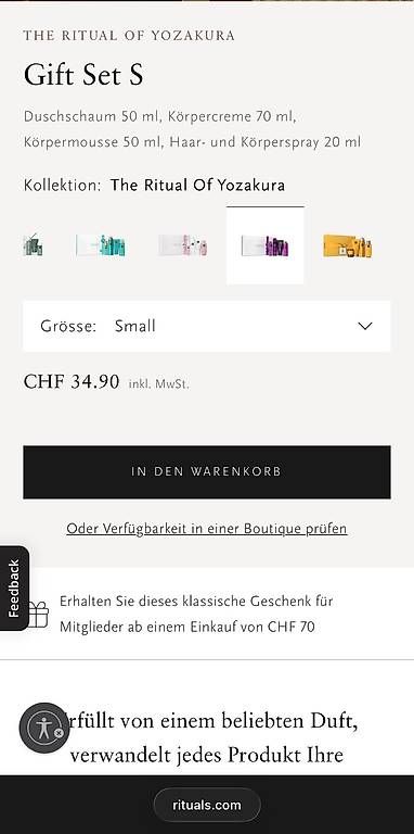 Autres soins du corps: RITUALS YOZAKURA GIFT SET S – D'occasion à Luzern par mel_z9lv 2