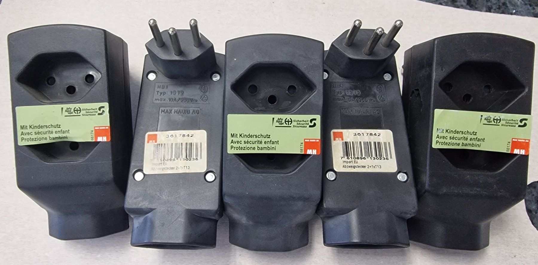 Spine: Abzweigstecker 2+1x Typ 13 mit Kinderschutz – Nuovo (secondo la descrizione) da Uerkheim venduto da Justi.y