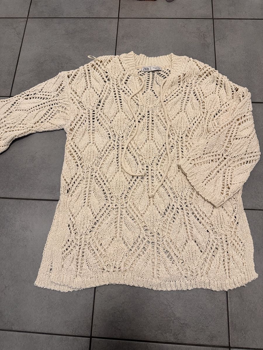 Zara Maglioni & Felpe: Feinstrick Pullover Zara Creme Gr. S.  – Usato da Basel venduto da Gona03