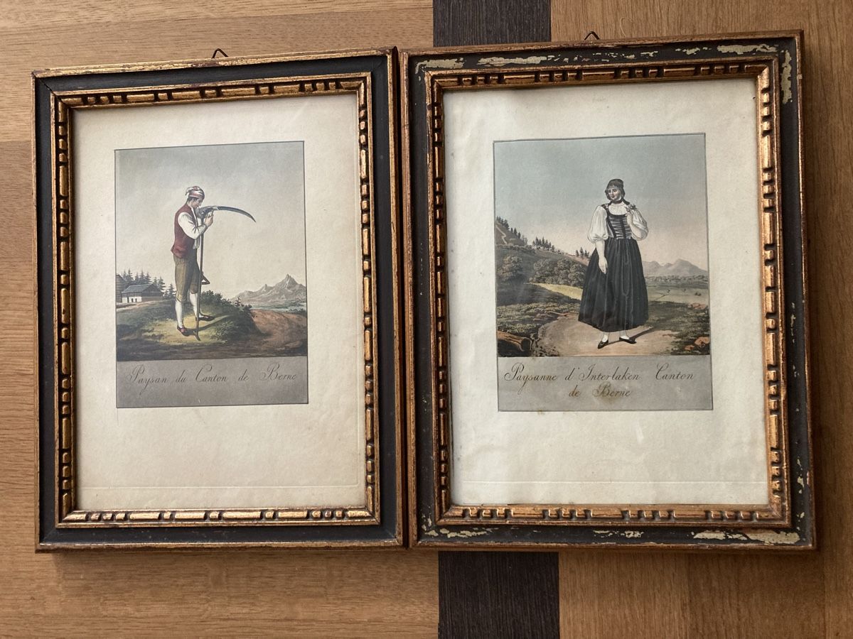 Incisioni: Trachtenbilder Acqua tinta 1921 – Usato da Zuzwil BE venduto da Kleschtrimania 1