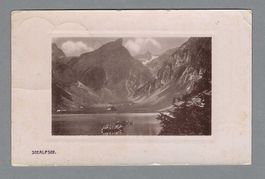 1908, SEEALPSEE, KARTE MIT PRÄGUNG (ECKBÜGLEIN)