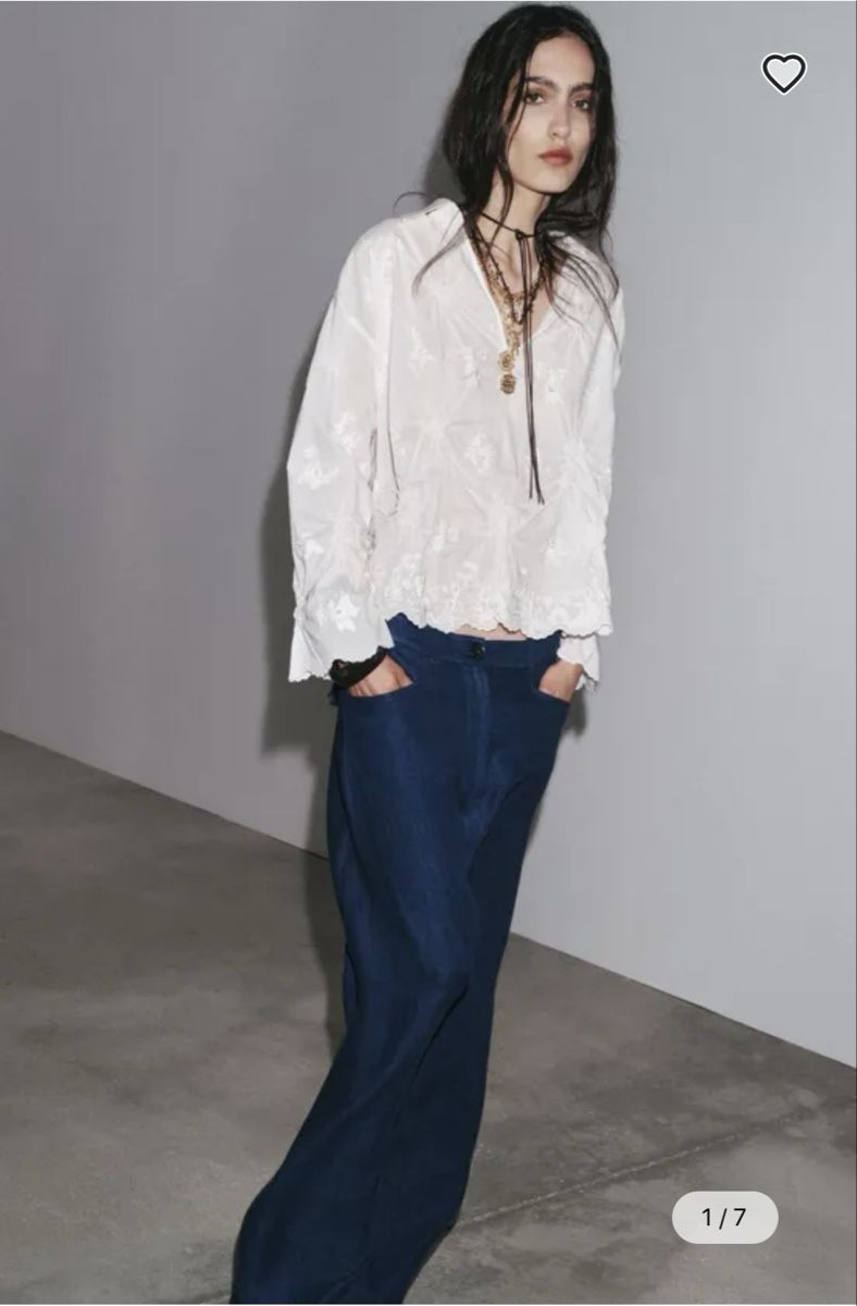 Zara Blusen: Zara ZW gathered embroidered blouse – Gebraucht aus Kilchberg ZH von ngt_hnw9 5