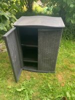 Rattan Gartenschrank schwarz