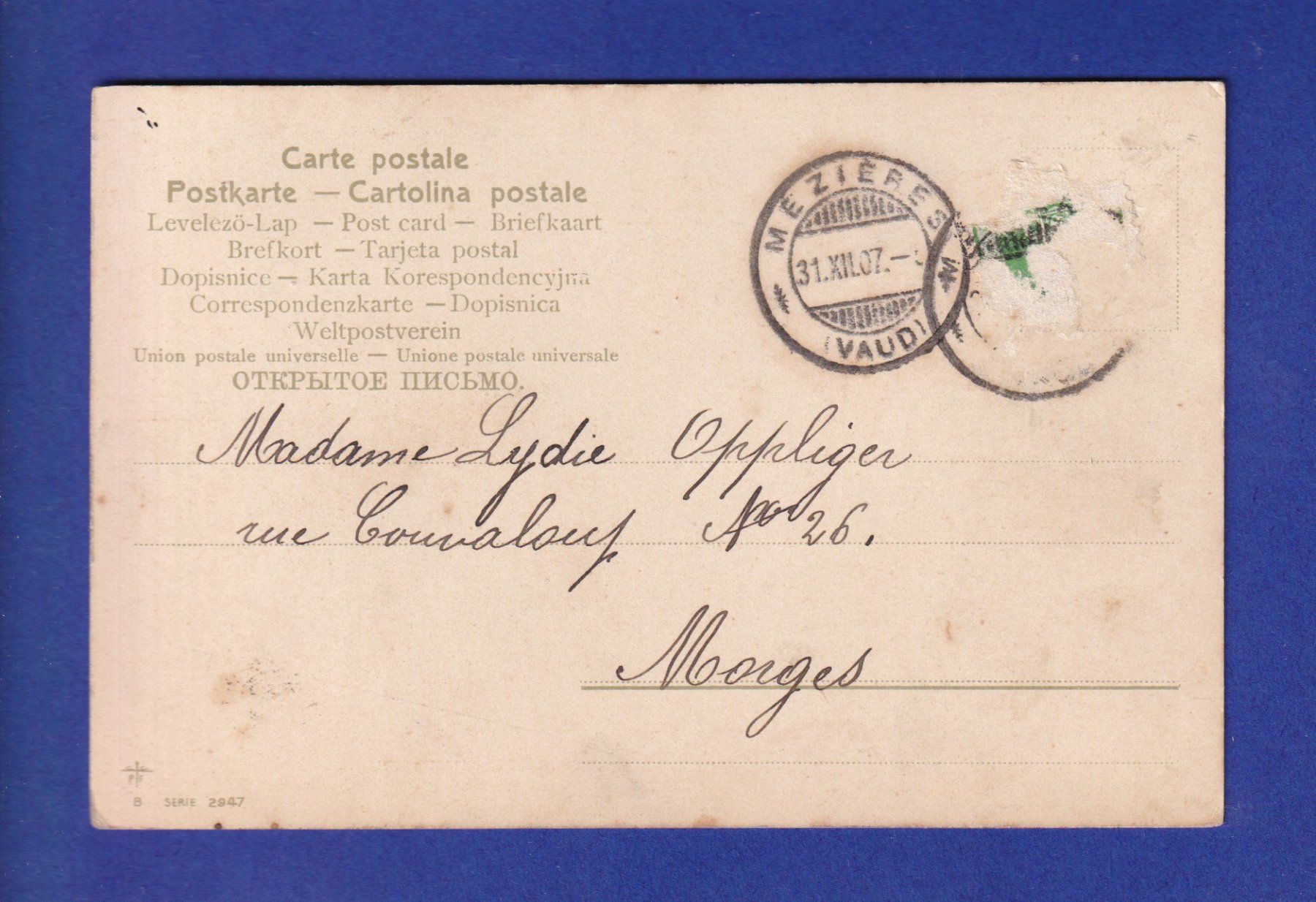 Cartoline postali: ENFANT - Bébé et cigogne – Usato da Pully venduto da nicecards-shop 1