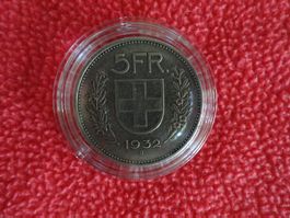 5 Fränkler 1932 B - Silber - selten - Zustand gem. Fotos