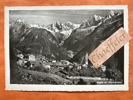 Alte Ansichtskarte Soglio mit Scioragruppe