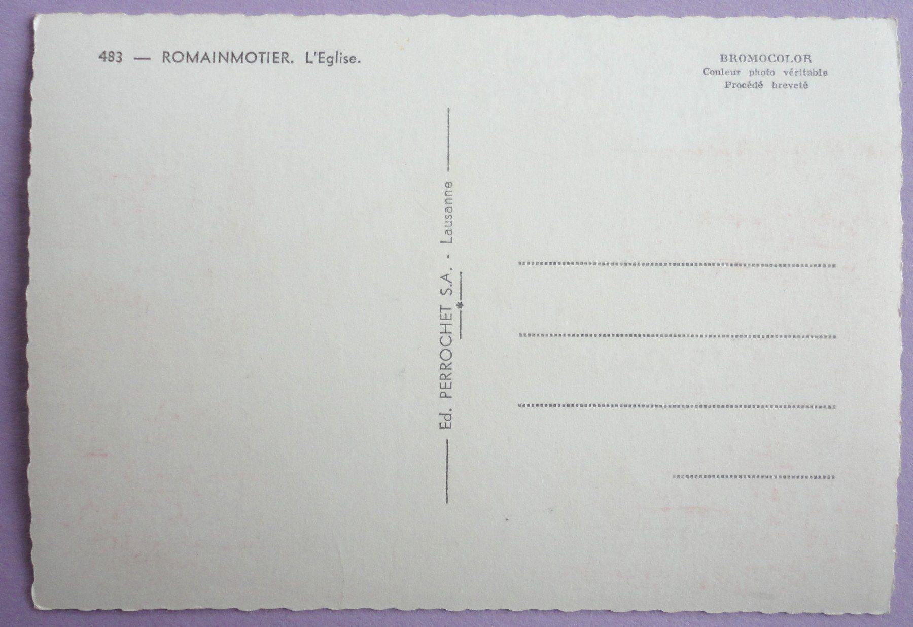 Cartoline postali: Romainmôtier, L' Eglise – Usato da Fétigny venduto da Billy2miny 1