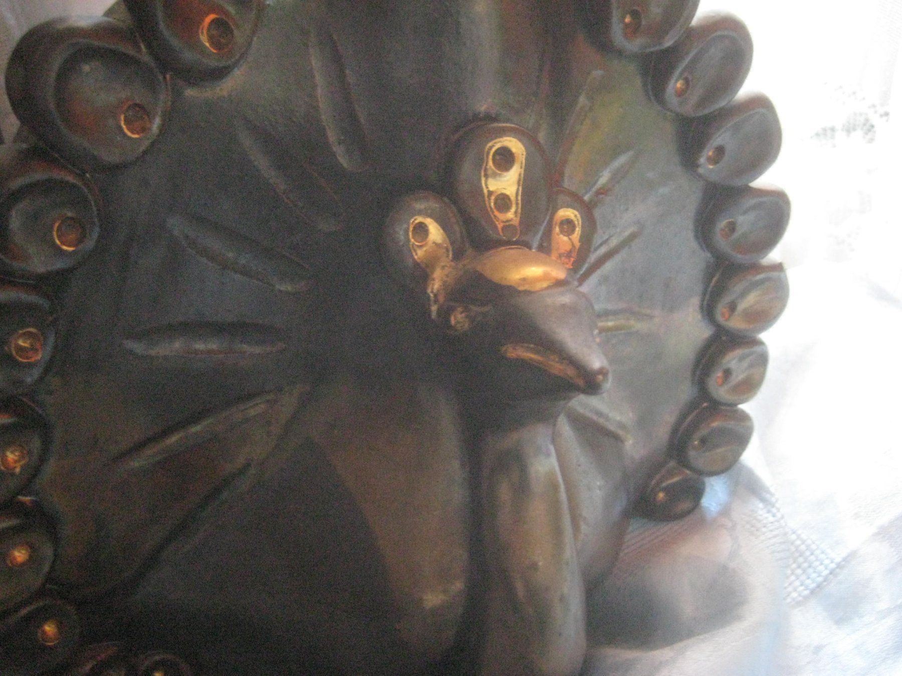 Statuette: PFAU FIGUR WIE EINE VASE – Usato da Uster venduto da flocke1 4
