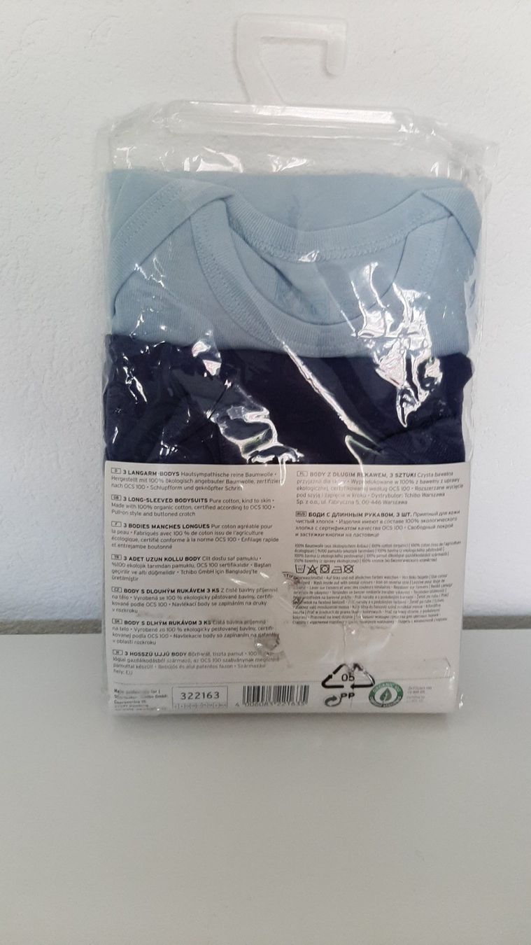 Tchibo Unterwäsche: Tchibo 3-er Set Langarmbodys - Gr. 98/104 – Neu und originalverpackt aus Aarburg von NDK 1