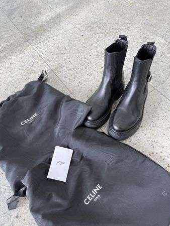 Celine black chelsea boots 37.5