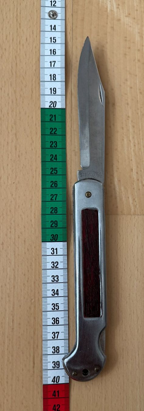 Taschenmesser: Robustes Klappmesser, Stahl, silbern, silver, pocket knife – Gebraucht aus Winterthur von YaV