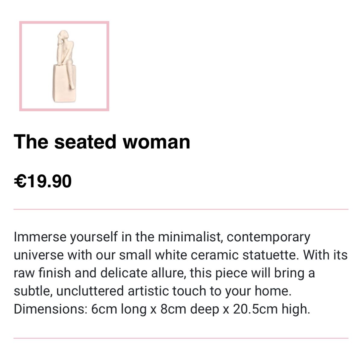 Statuette: Weisse Deko-Figur "Sitzende Frau" – Nuovo (secondo la descrizione) da Neuhausen venduto da DELY 5