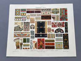 Orig. Farbdruck „Ornamente“ - Meyers Konv. Lexikon