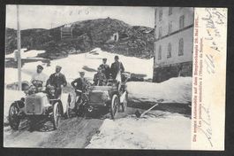 Die ersten Automobile auf dem Simplonhospiz 29.5.1905