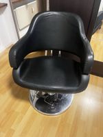 Friseurstuhl schwarz höhenverstellbar Drehstuhl Salonstuhl 