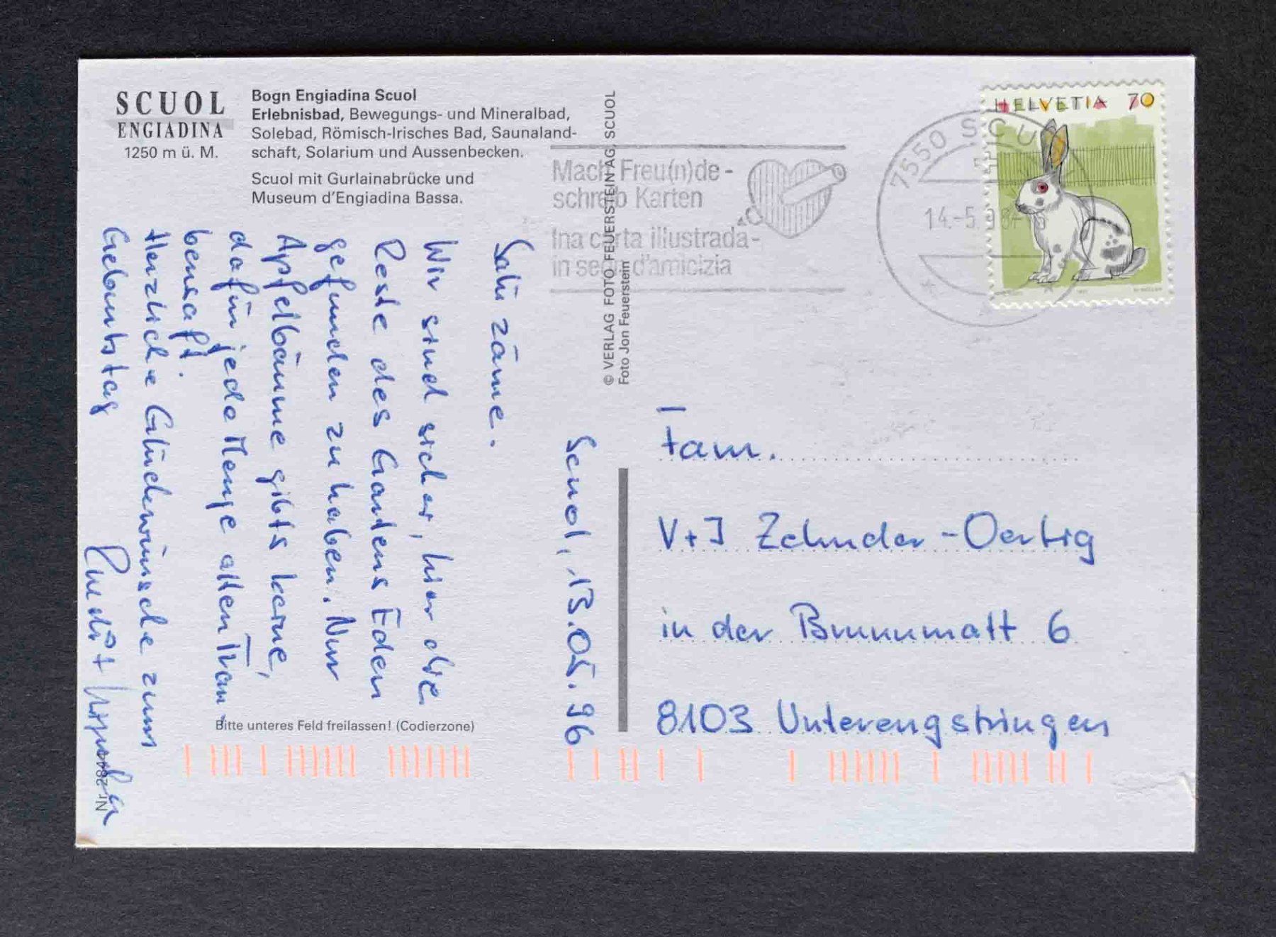 Cartoline postali: AK BOGN ENGIADINA SCUOL – Usato da Goldau venduto da artelier1 1