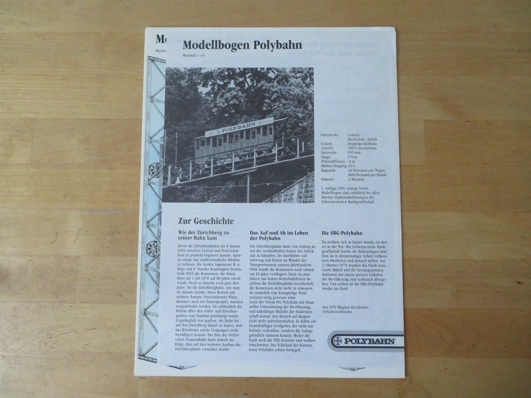 Kit bricolage: Bastelbogen Alte Polybahn – Nuovo e nell'imballaggio originale da zürich venduto da Goldimmund