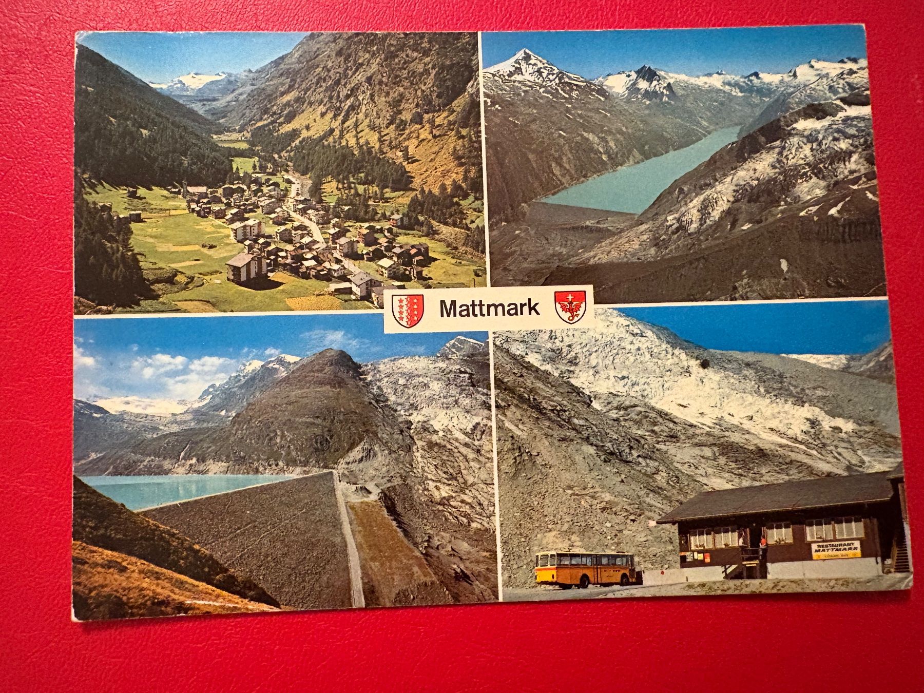 Cartoline postali: 1981 // Mattmark bei Saas Almagell, Wallis – Usato da St-Légier-Chiésaz venduto da Theo006