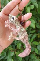 Amigurumi Schlüsselanhänger mit Gecko Echse