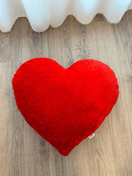 Herzkissen Cord Grau - Öko-Tex 100 Zertifiziert & Waschbar