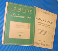 Antiquarische Notenhefte für Soloklarinette (Etüden)