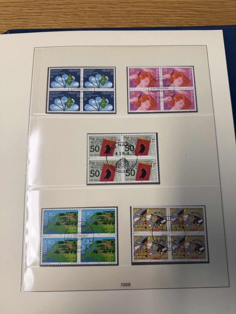 Alle Briefmarken: Album mit 4er Blöcke 1981 bis 1990 – Neu (gemäss Beschreibung) aus Murgenthal von Tina_4055 6