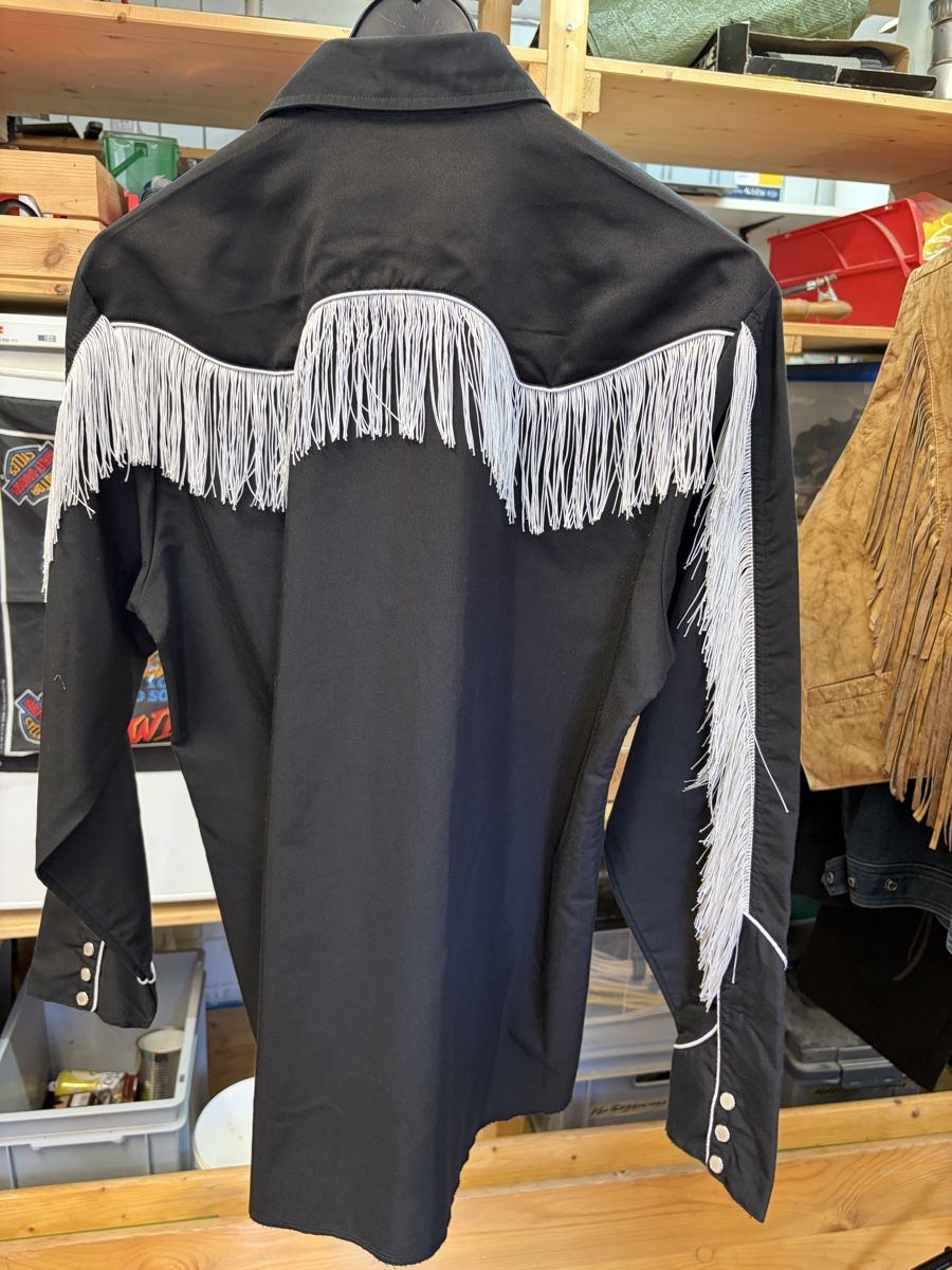 Camicie: Westernhemd Tejas schwarz Fransen Grösse M/38 gebraucht – Usato da Veltheim AG venduto da eri_n5pn 1