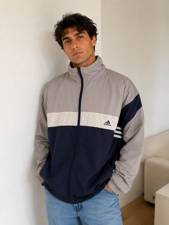 Vintage Herren Adidas Jacke Grösse L schwarz