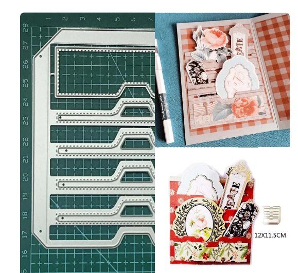 3 Stück Kreis-Stanzschablonen Aus Metall - Für Scrapbooking & Kartenbasteln, Silberfarben