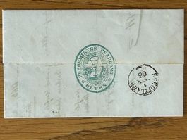 Taufschein 1863 Pfarrämterbrief Olten SO nach KirchRued AG📍