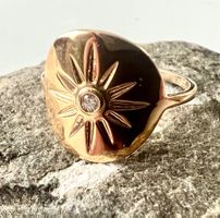 Sonnenring vergoldet – strahlender Blickfang mit Zirkonia