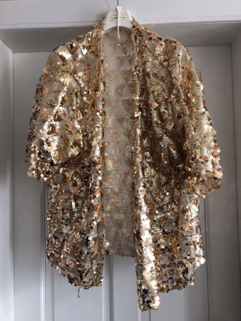 Paillettenblazer gold