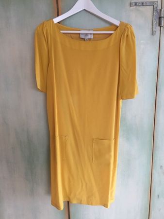 ESSENTIEL ANTWERP Kleid gelb Seide Gr 36
