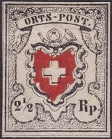 ORTS-POST 13I (T.28) ungebraucht + mit Befund, Kat: 5'000.-+